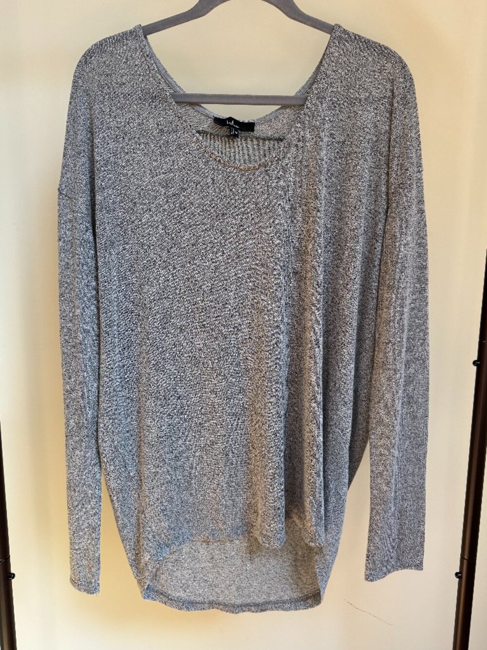 Lulus Heather Grey Loose Fit Long Sleeve